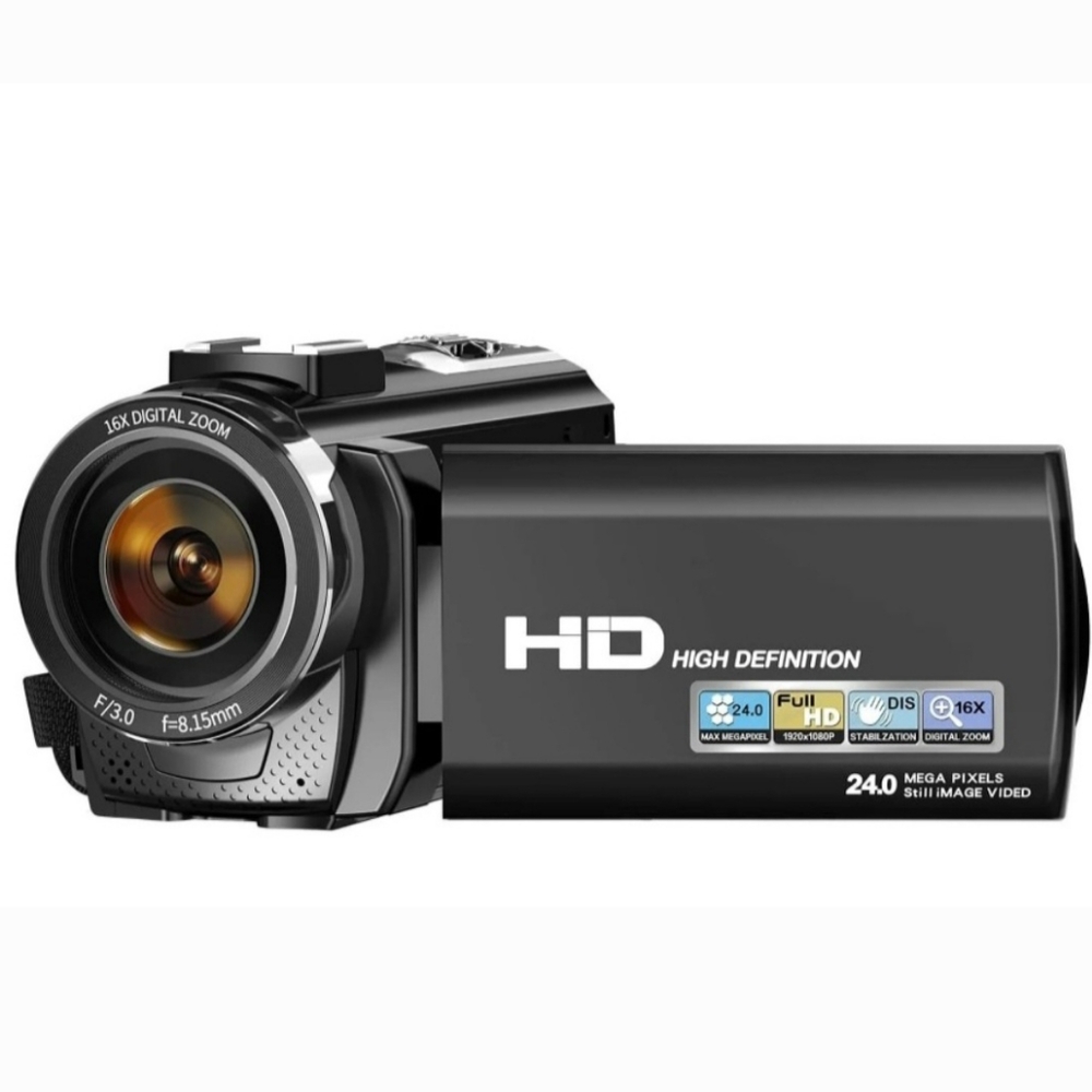 FHD HDV-201LM Full HD 24MP 16X Zoom Digital Video Camera TESTED WORKS NO ACCESSO